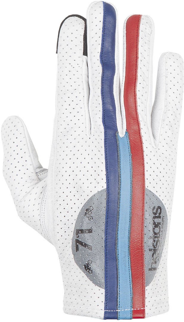 Helstons Record Air Summer Motorcycle Gloves white/red/blue 10 Figure 1