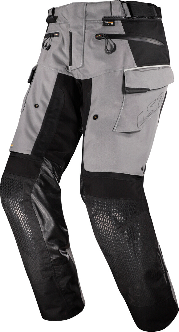 LS2 Apollo waterproof Motorcycle Textile Pants grey/black L Figure 1
