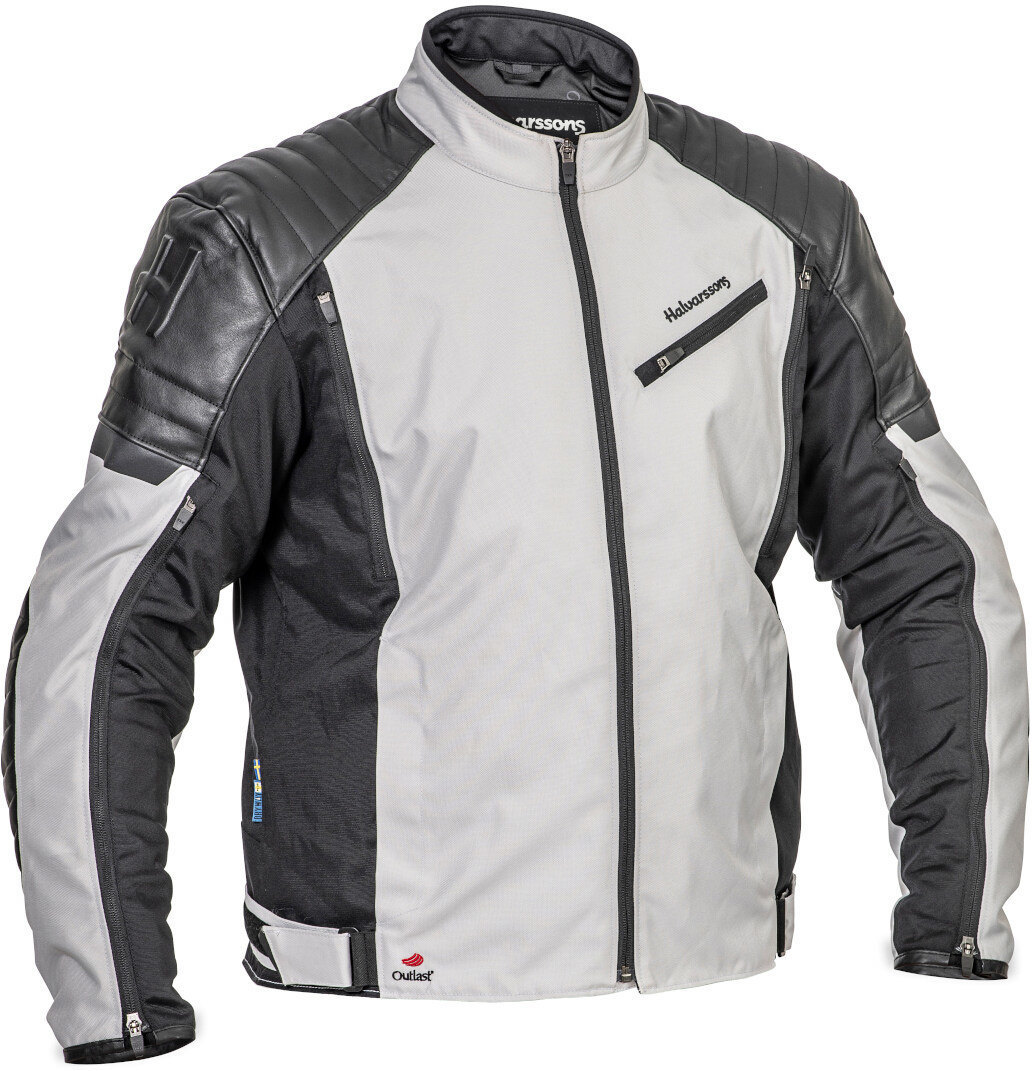 Halvarssons Solberg wasserdichte Motorrad Textiljacke schwarz/hellgrau 60 Abbildung 1