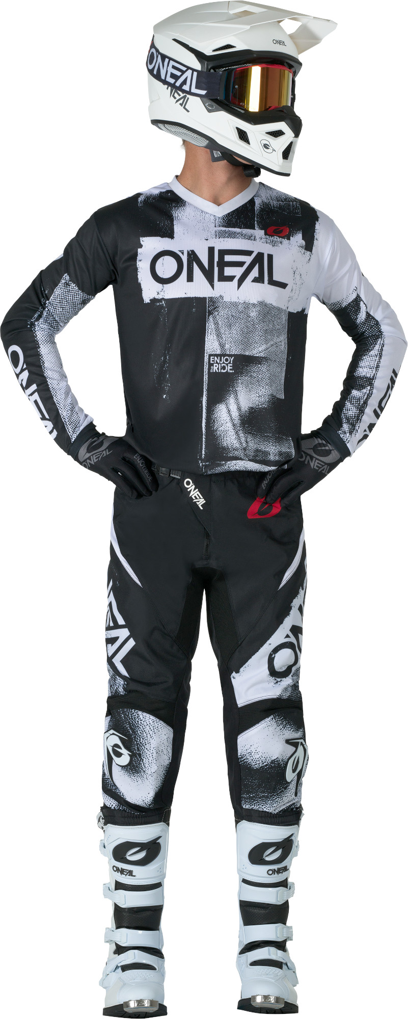 Oneal ELEMENT ROLLER Motokrosový dres černobílá 2XL Obrázek 3