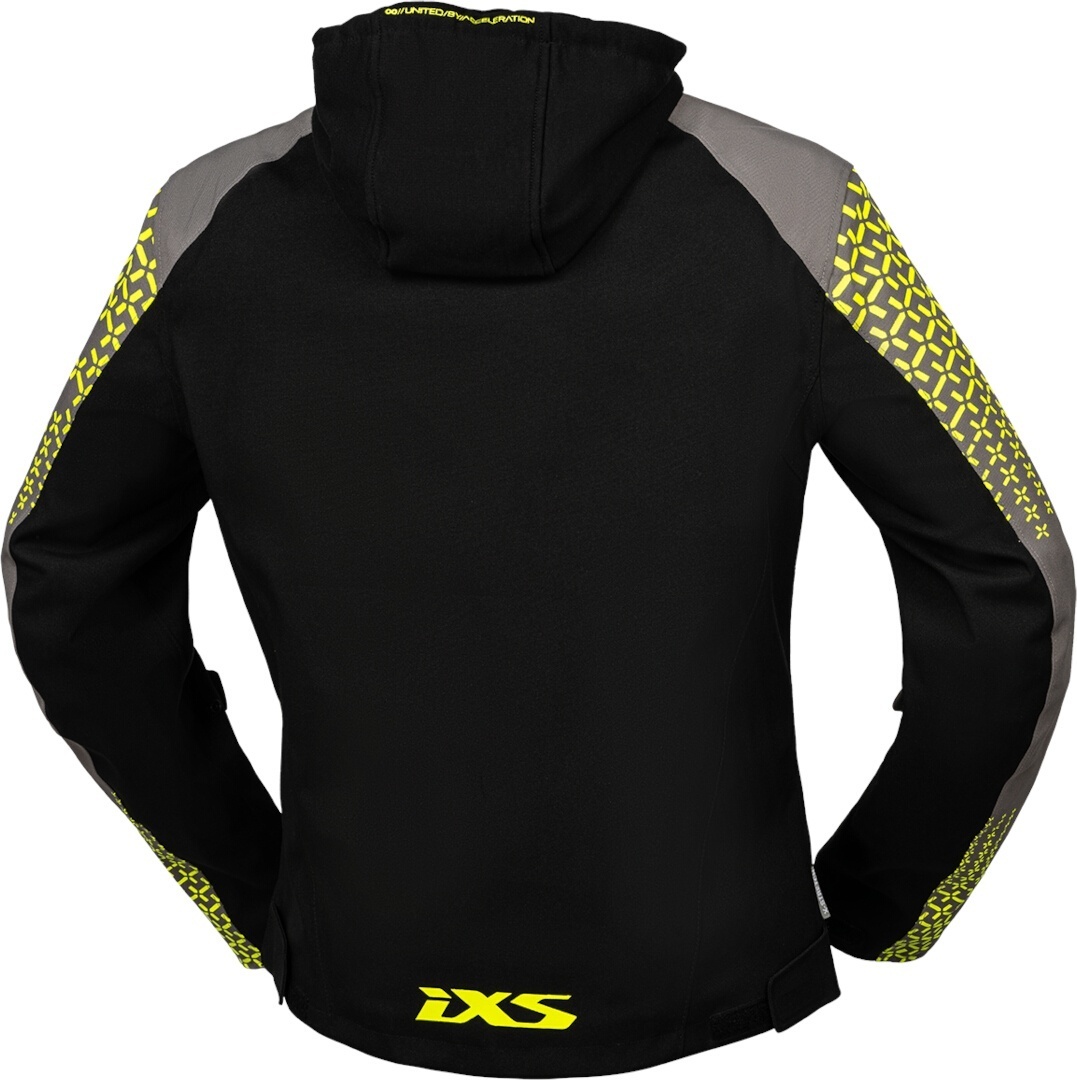 IXS Rapid-STX 1.0 wasserdichte Motorrad Textiljacke schwarz/grau/gelb L Abbildung 2