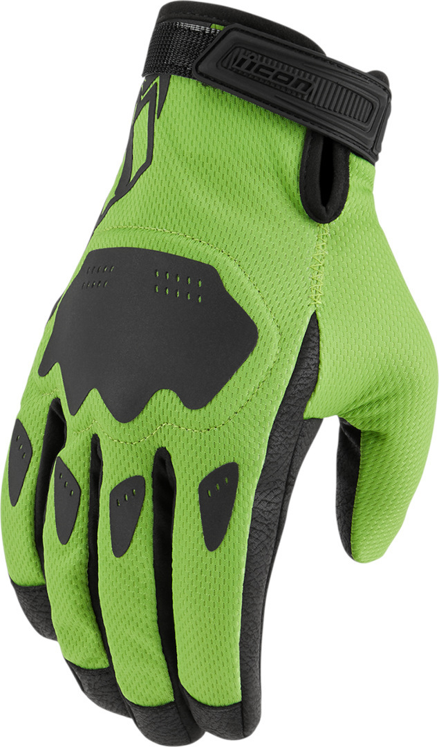Icon Hooligan Motorcycle Gloves green M Figure 1
