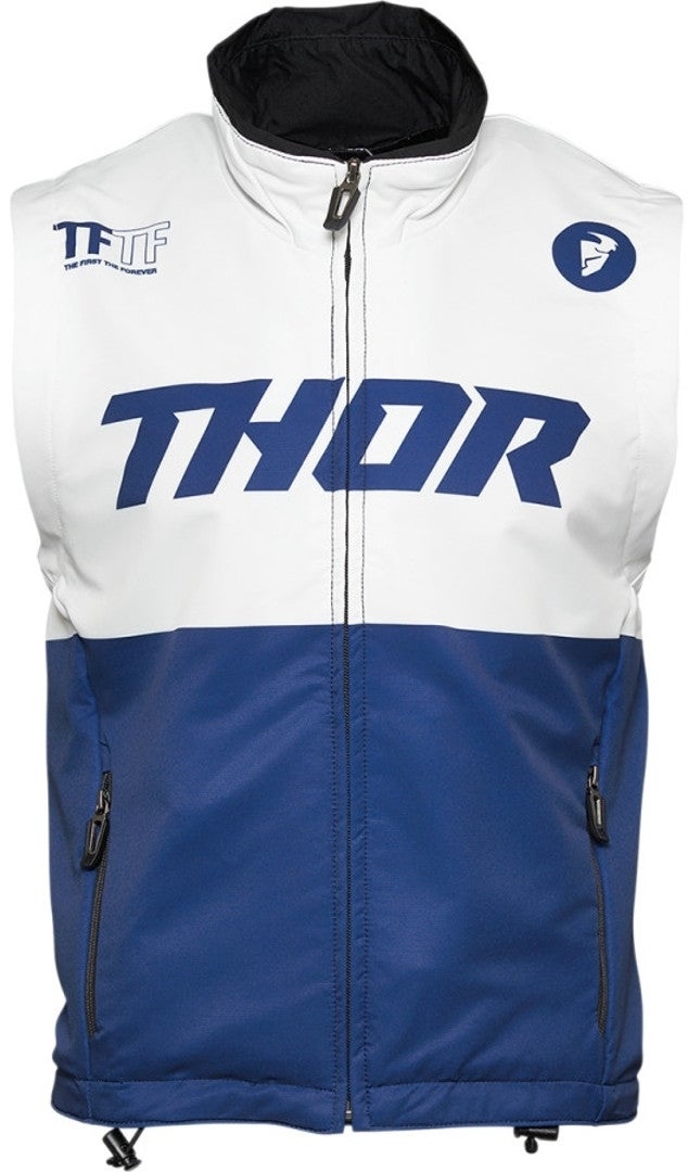 Thor Warm Up モトクロスベスト 青/白 3XL 図1
