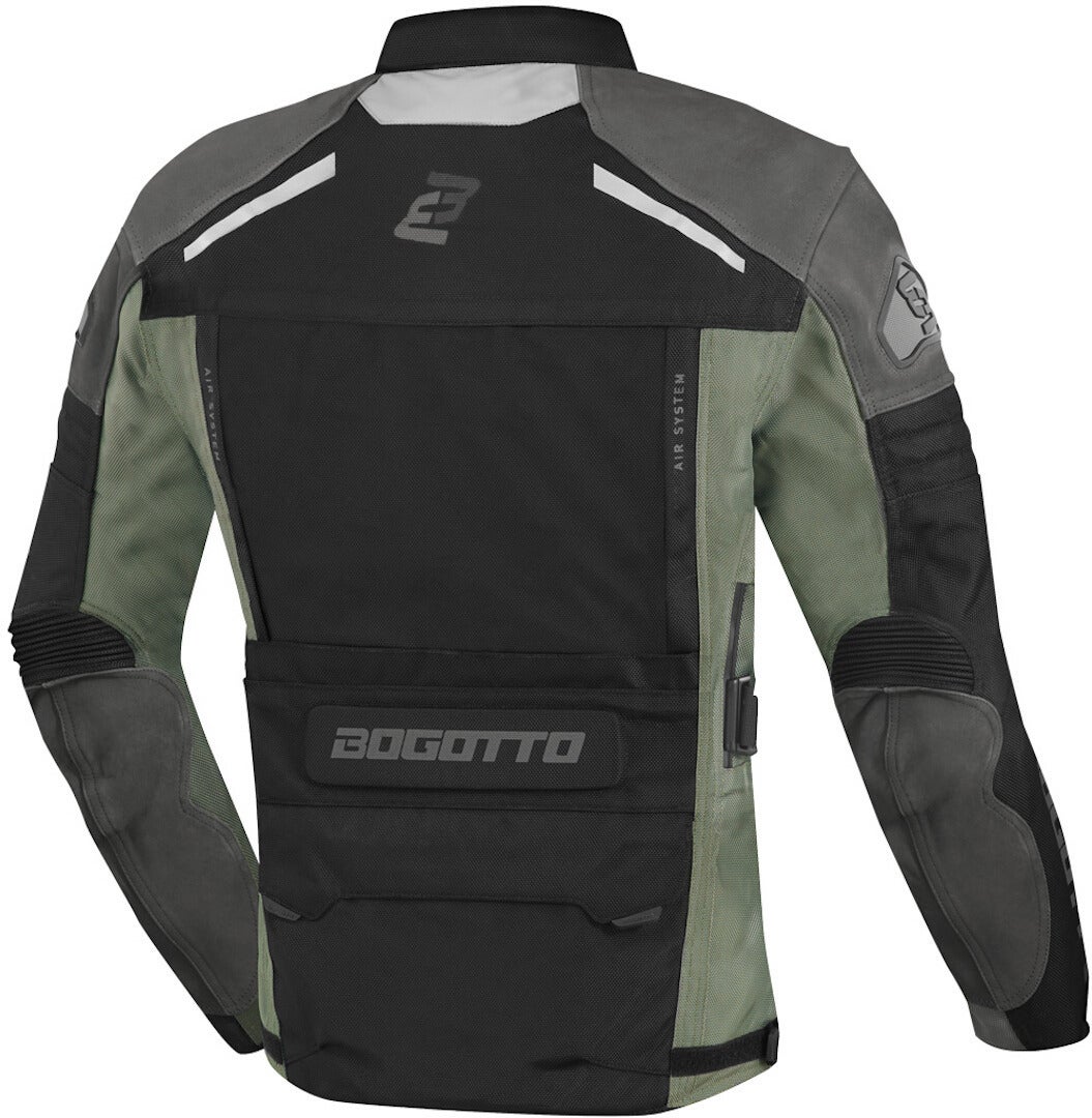 Bogotto Explorer-Z waterdichte motorfiets lederen- / textieljas zwart/groen 3XL Figuur 2