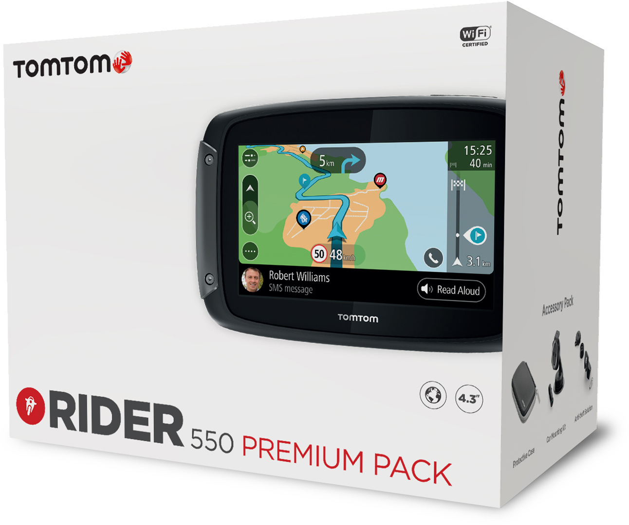 TomTom Rider 550 World Premium Sistemul de Ghidare a Rutei Figura 1