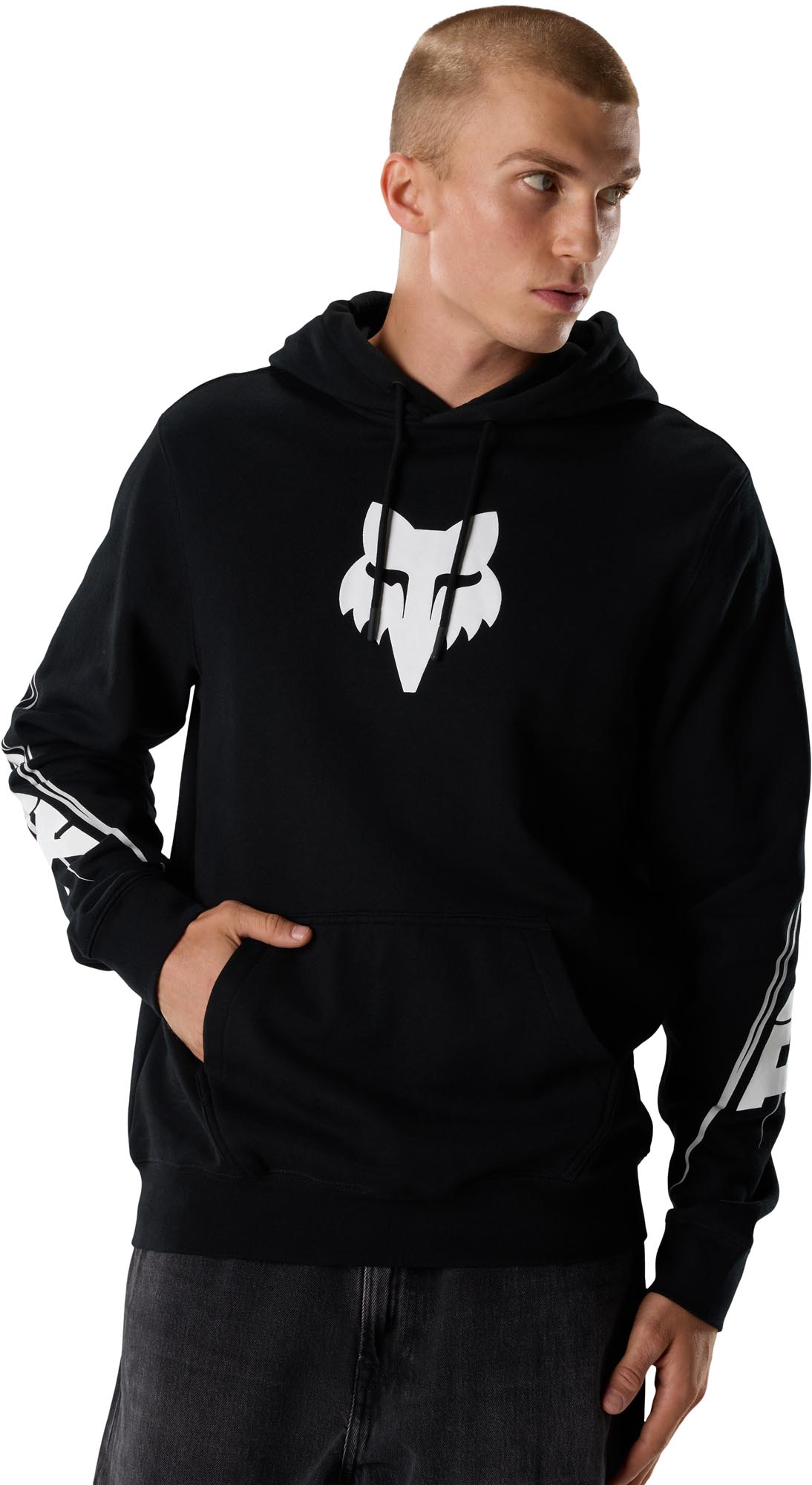 FOX Apex Fleece Hoodie black M Figure 3