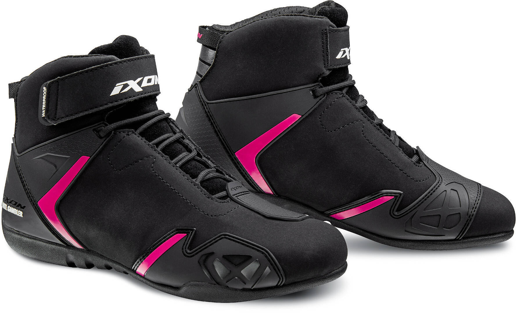 Ixon Gambler WP Damer Motorcykel Sko sort/pink 39 Figur 1