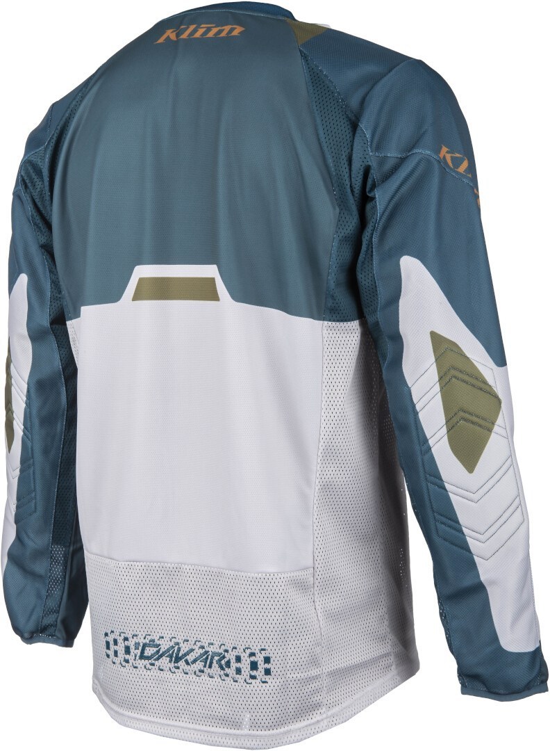 Klim Dakar 2025 Tricou de motocross Gri/Albastru S Figura 4