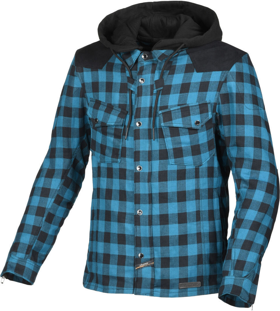 Macna Inland Plaid Motorrad Textiljacke blau M Abbildung 1