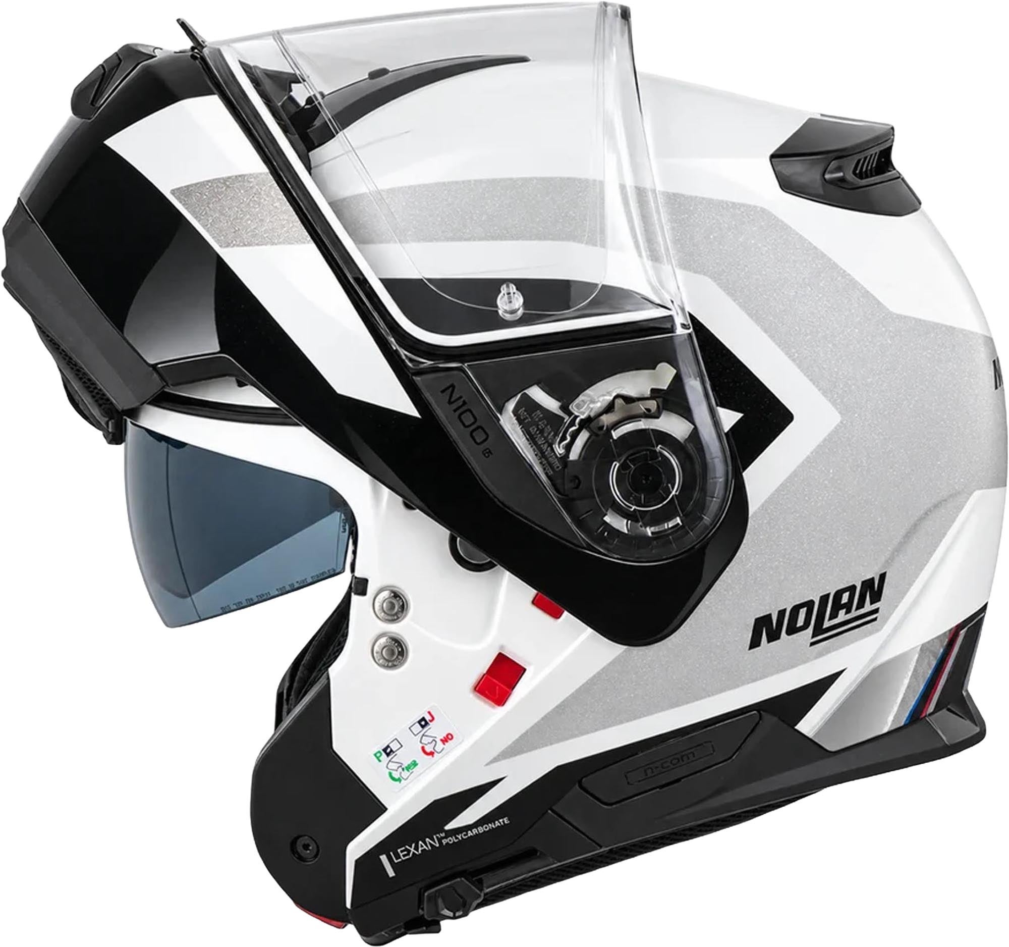 Nolan N100-6 Cinetico Hjelm hvid/sort/sølv XXS (54) Figur 5