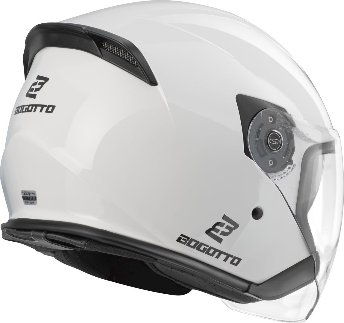 Bogotto H586 BT Solid Bluetooth Jet Helmet white M (57/58) Figure 2