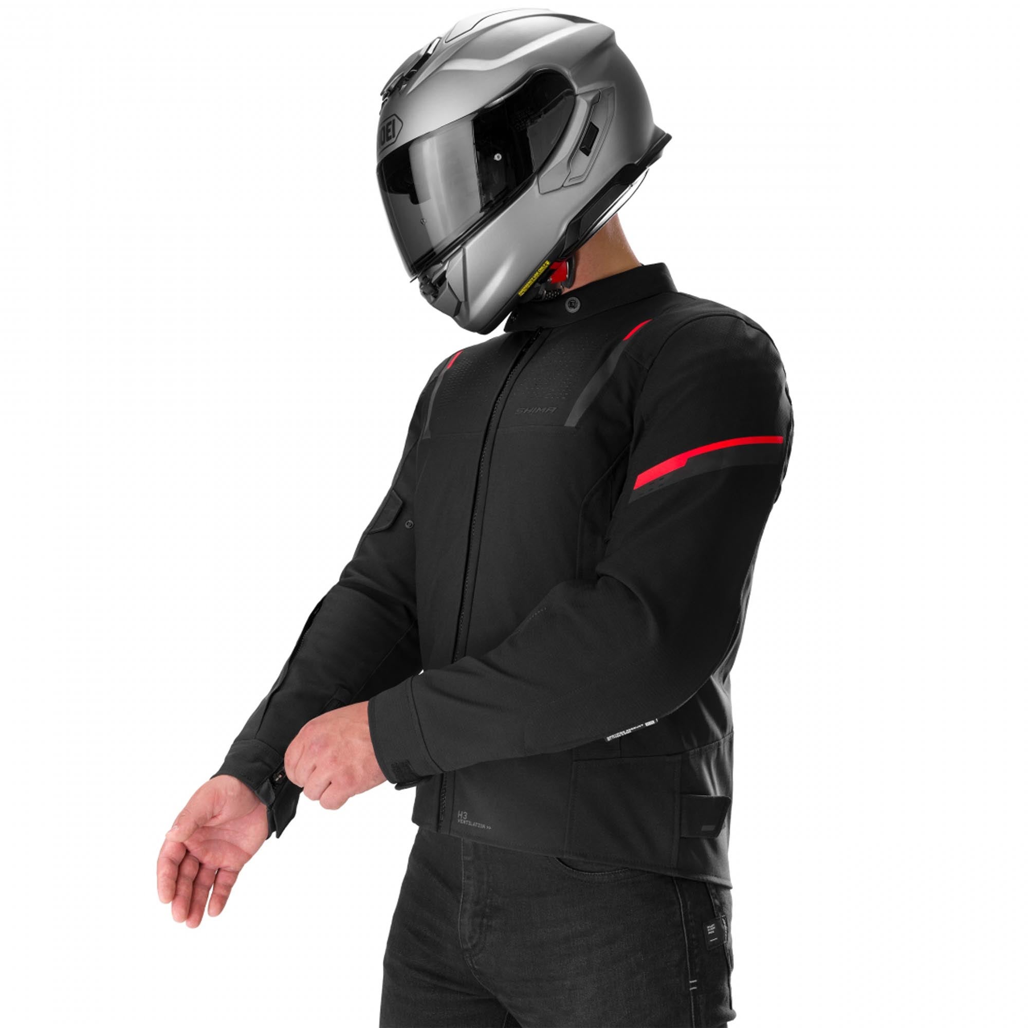 SHIMA Rush 3.0 Motorcykeltextiljacka svart/röd M Figur 7