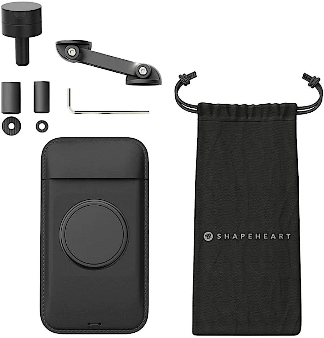 Shapeheart Motorcycle Bundle Boost Suporte magnético para smartphone para guidão de haste de motocicleta Artigo principal Figura 1