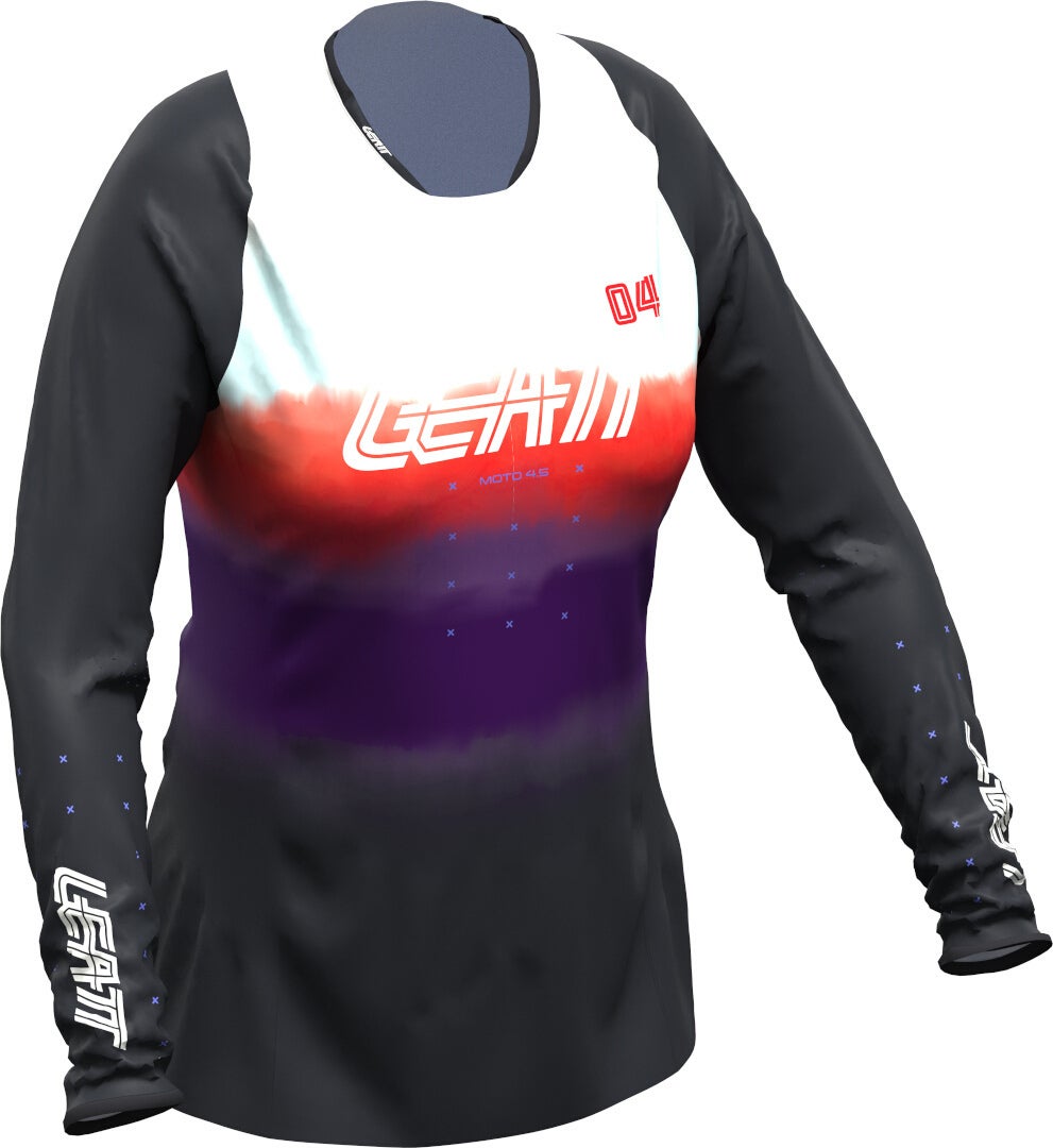 Leatt Moto 4.5 Lite Dame Motocross trøje sort/lilla/rød/hvid M Figur 1