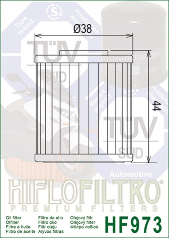 Hiflofiltro Oljefilter - HF973 Figur 3