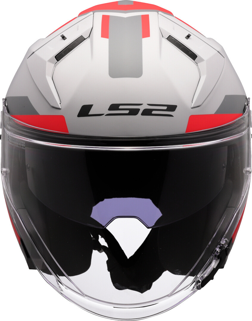 LS2 OF603 Infinity II Focus Jethelm grau matt/rot S (55/56) Abbildung 8