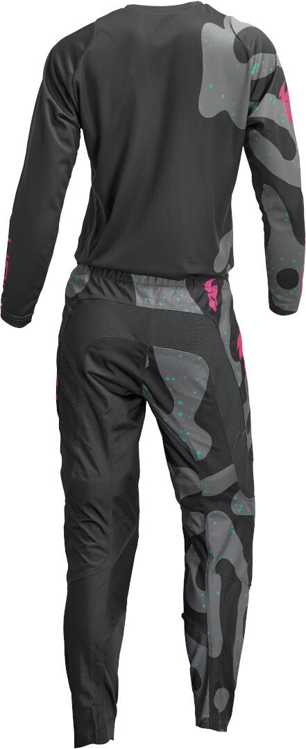 Thor Sector Disguise Motocross trøje til damer grå/pink L Figur 4