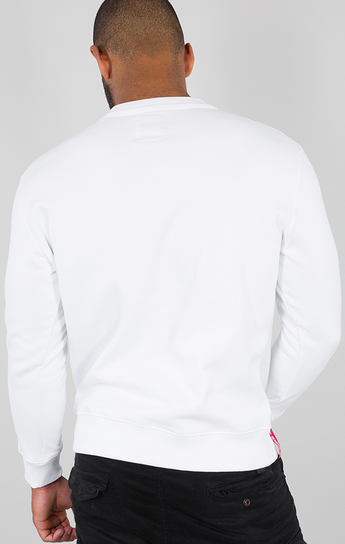 Alpha Industries Basic Sweatshirt hvid/orange XS Figur 2