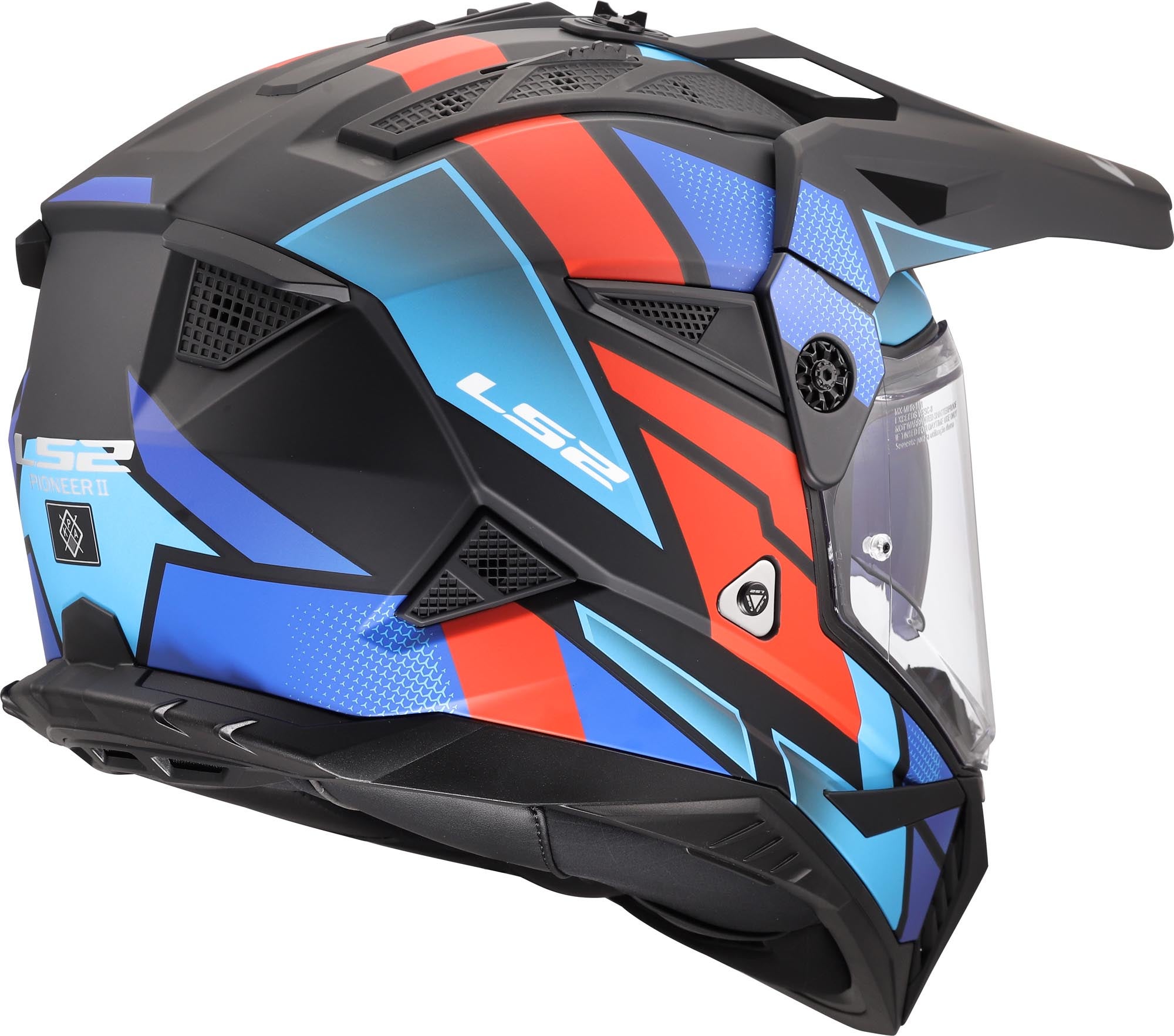 Side view of LS2 MX702 Pioneer II Block Enduro Helmet