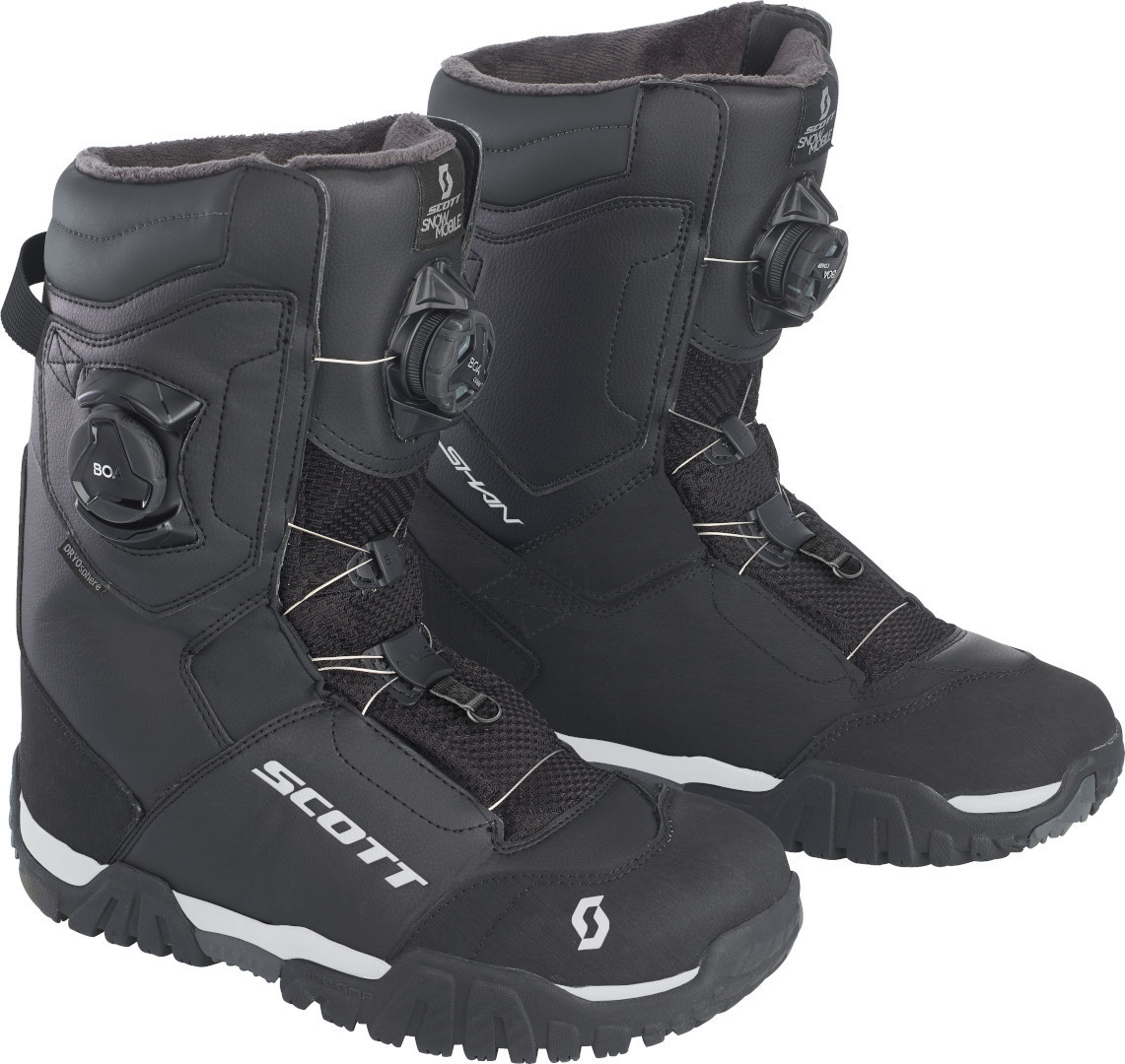 Scott Kulshan SMB waterproof Snowmobile Boots black/white 45 Figure 1
