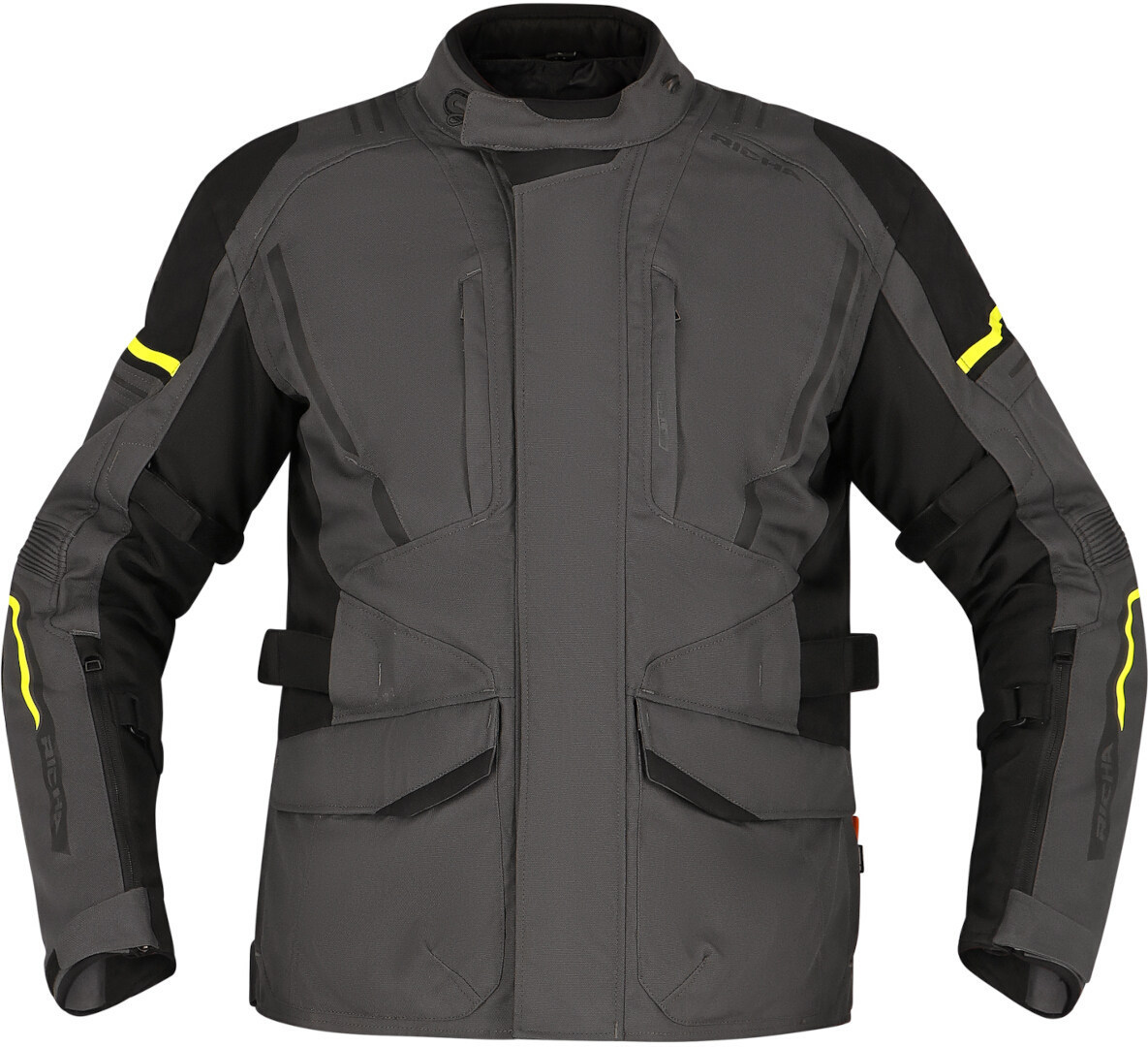 Richa Infinity 3 waterproof Motorcycle Textile Jacket dark grey/black/yellow 3XL Figure 2