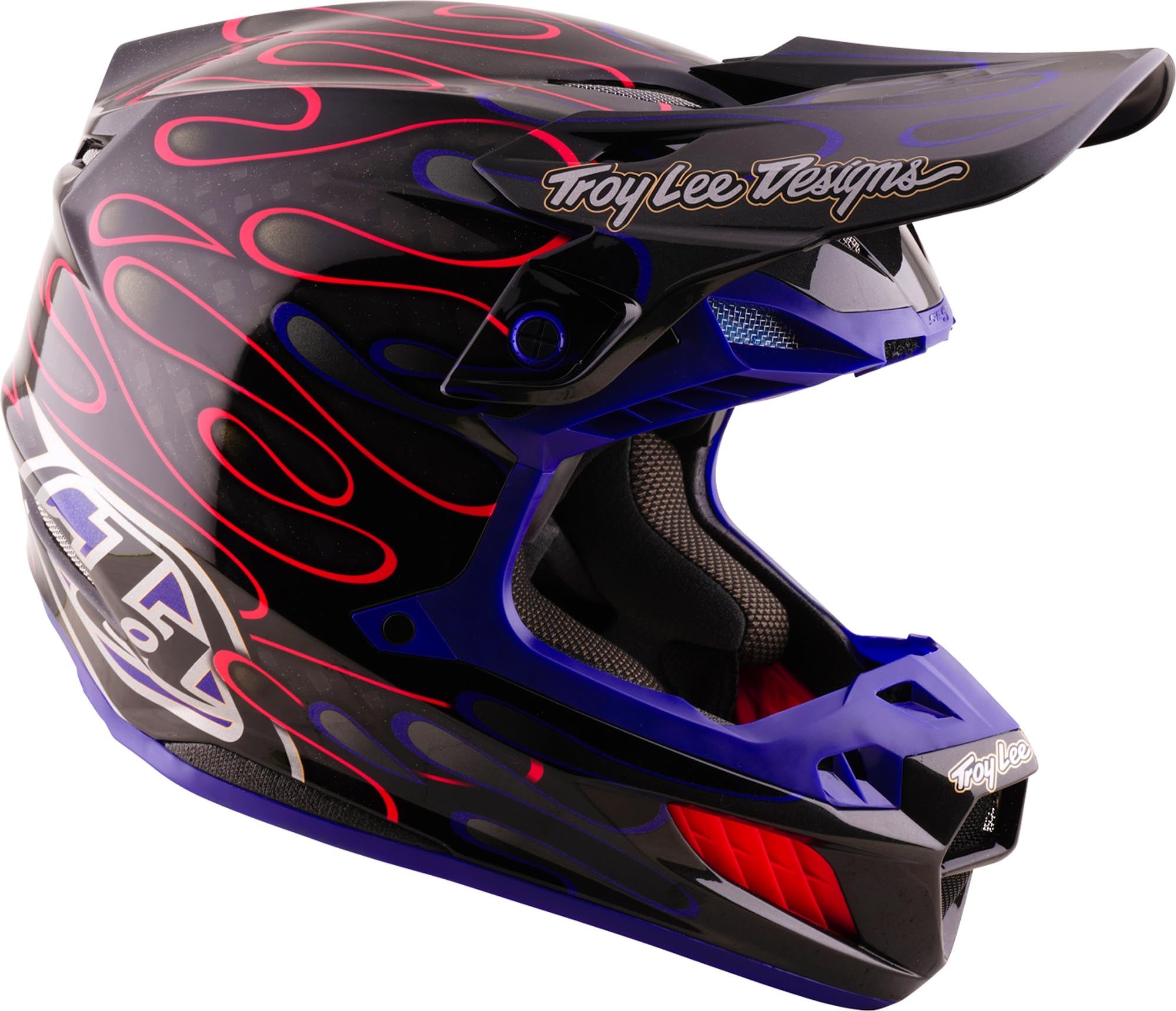 Troy Lee Designs SE5 Carbon MIPS Overspray Kask motocrossowy Czarno/Magenta S (55/56) Rysunek 2