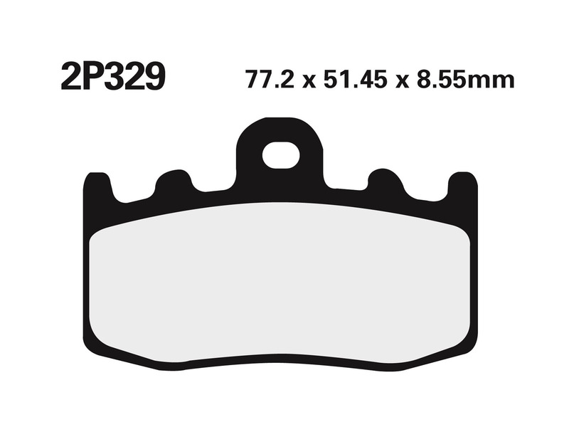 NISSIN Plăcuțe de frână metalice sinterizate pentru stradă / off-road - 2P-329ST Figura 1