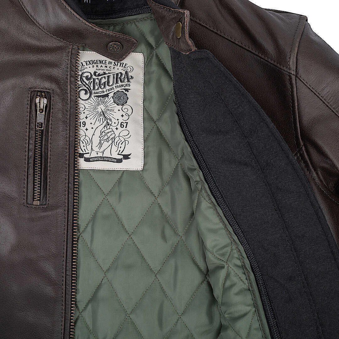 Segura Laxey Damen Motorrad Lederjacke braun 48 Abbildung 4