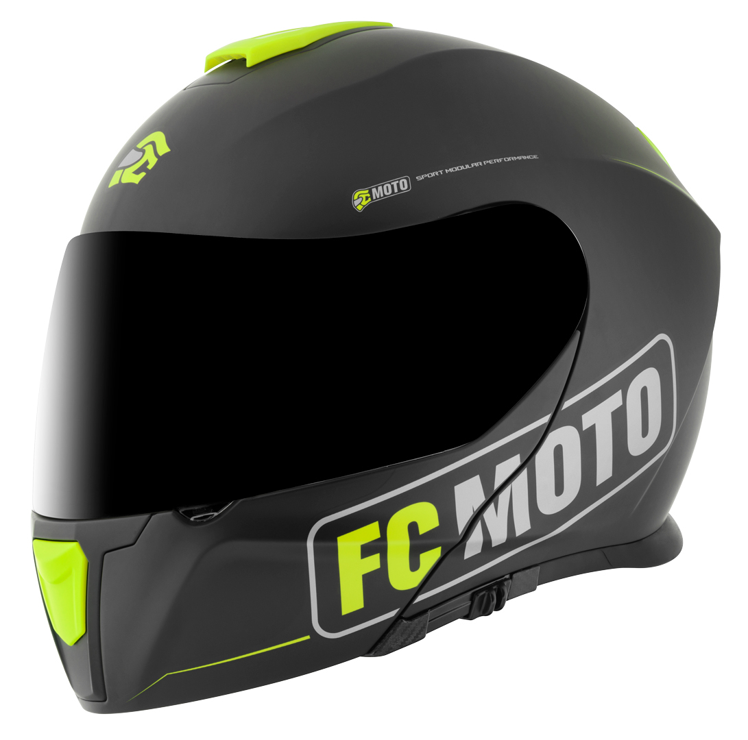 FC-Moto Novo Straight Hjälm svart/gul XS (53/54) Figur 2