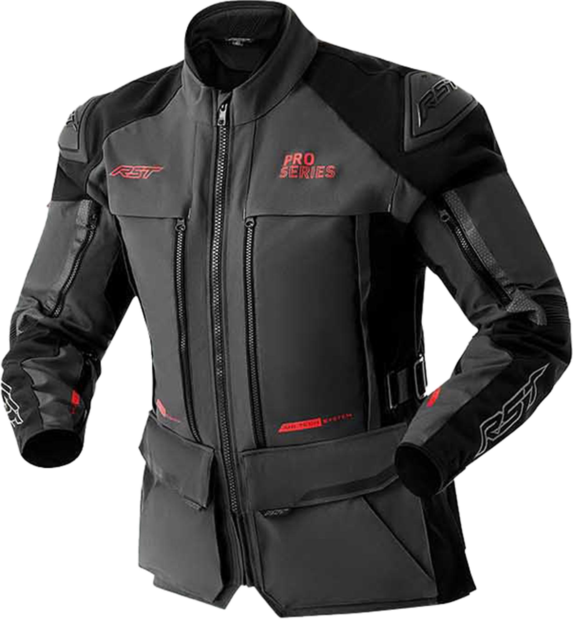 RST Pro Series Adventure D3O vandtæt motorcykel-tekstiljakke grå/sort 58 Figur 1