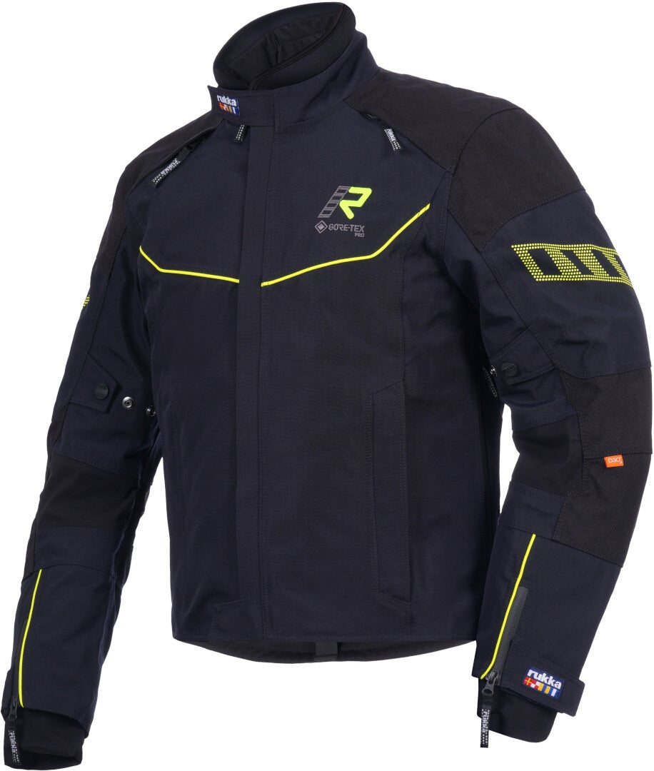 Rukka Armagate Motocyklová textilní bunda černá/žlutá 66 Obrázek 1