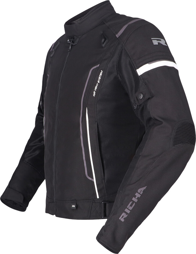 Richa Airstream 3 Jachetă textilă impermeabilă pentru motociclete alb/negru S Figura 2