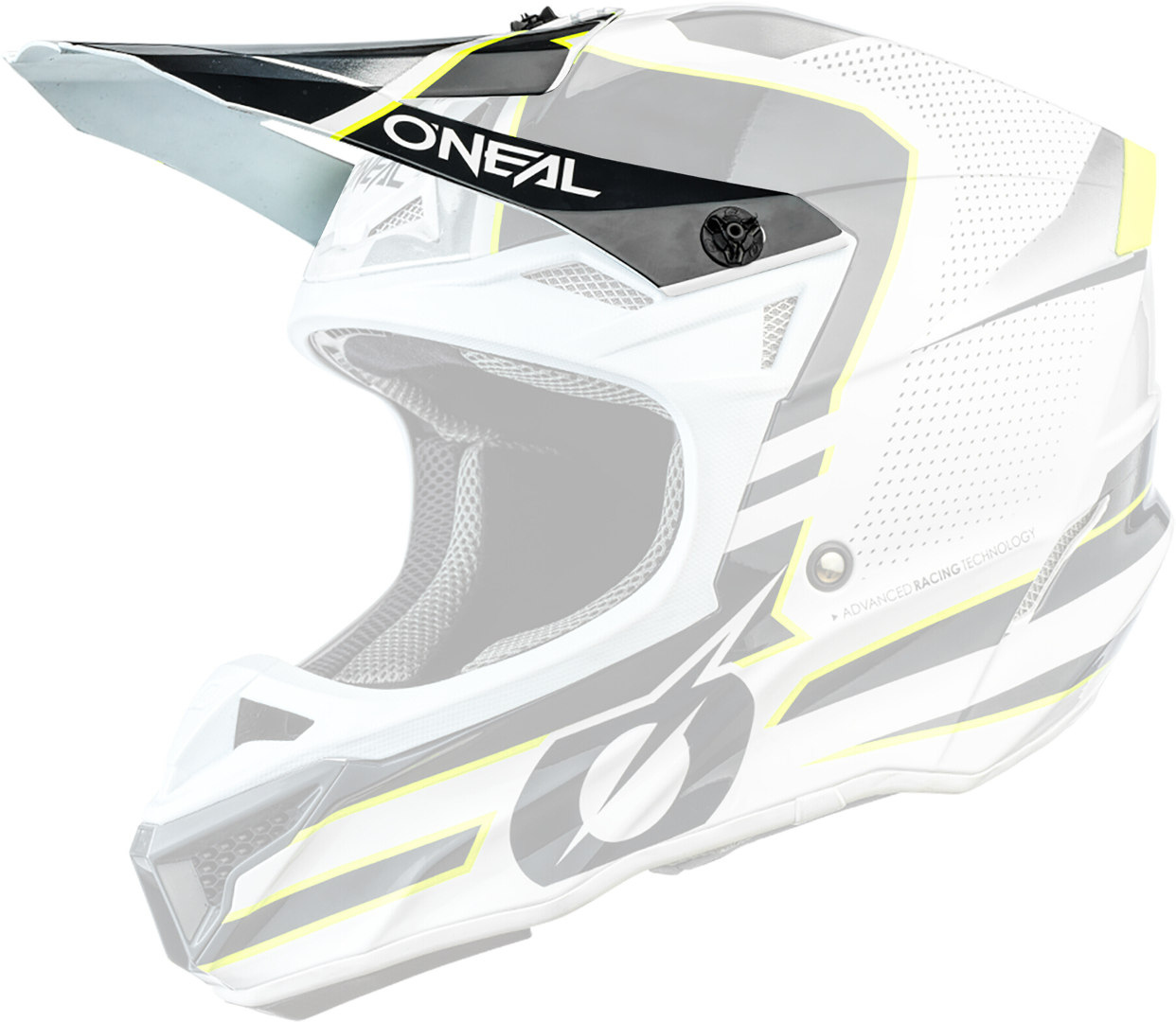 Oneal 5Series Polyacrylite Sleek Hjälm Peak grå/vit Figur 1