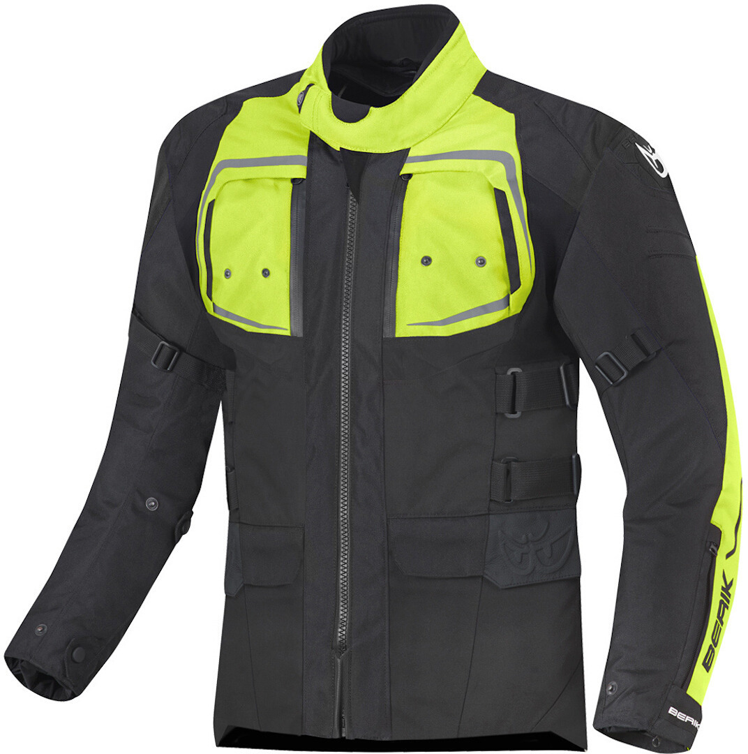 Berik Safari Pro Jachetă textilă impermeabilă 3in1 pentru motociclete negru/galben 48 Figura 1