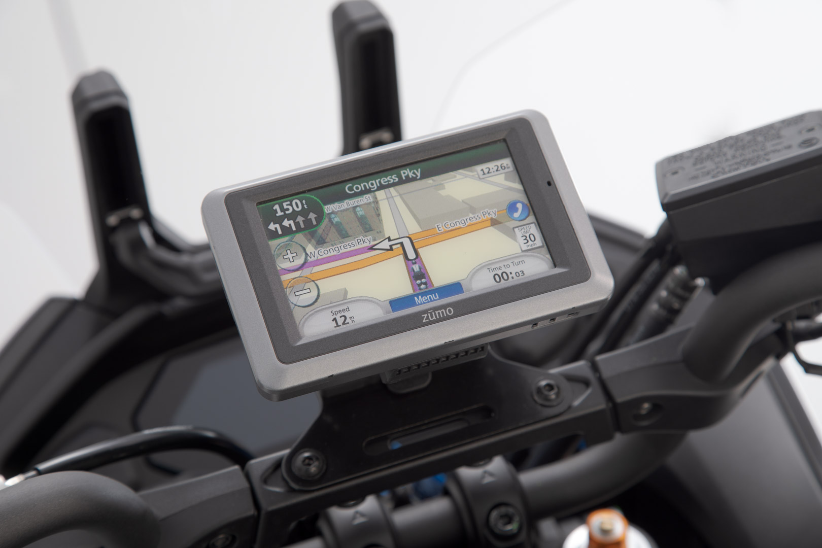 SW-Motech GPS-fäste för tvärstång - Svart. Yamaha MT-07 Spårämne (16-). Figur 3
