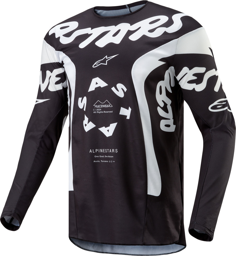 Alpinestars Racer Hana Tricou de motocross alb/negru XL Figura 1