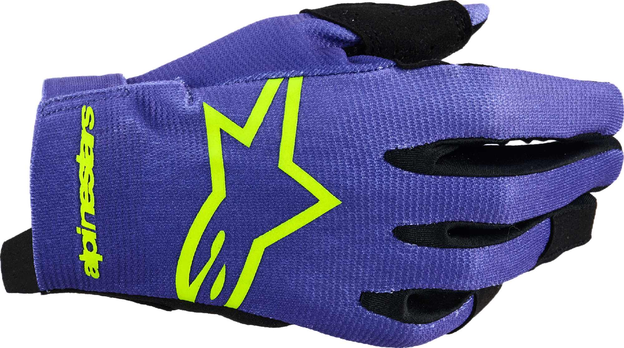 Alpinestars Unisex Kids Purple/Neon Yellow Radar Youth Motocross Gloves