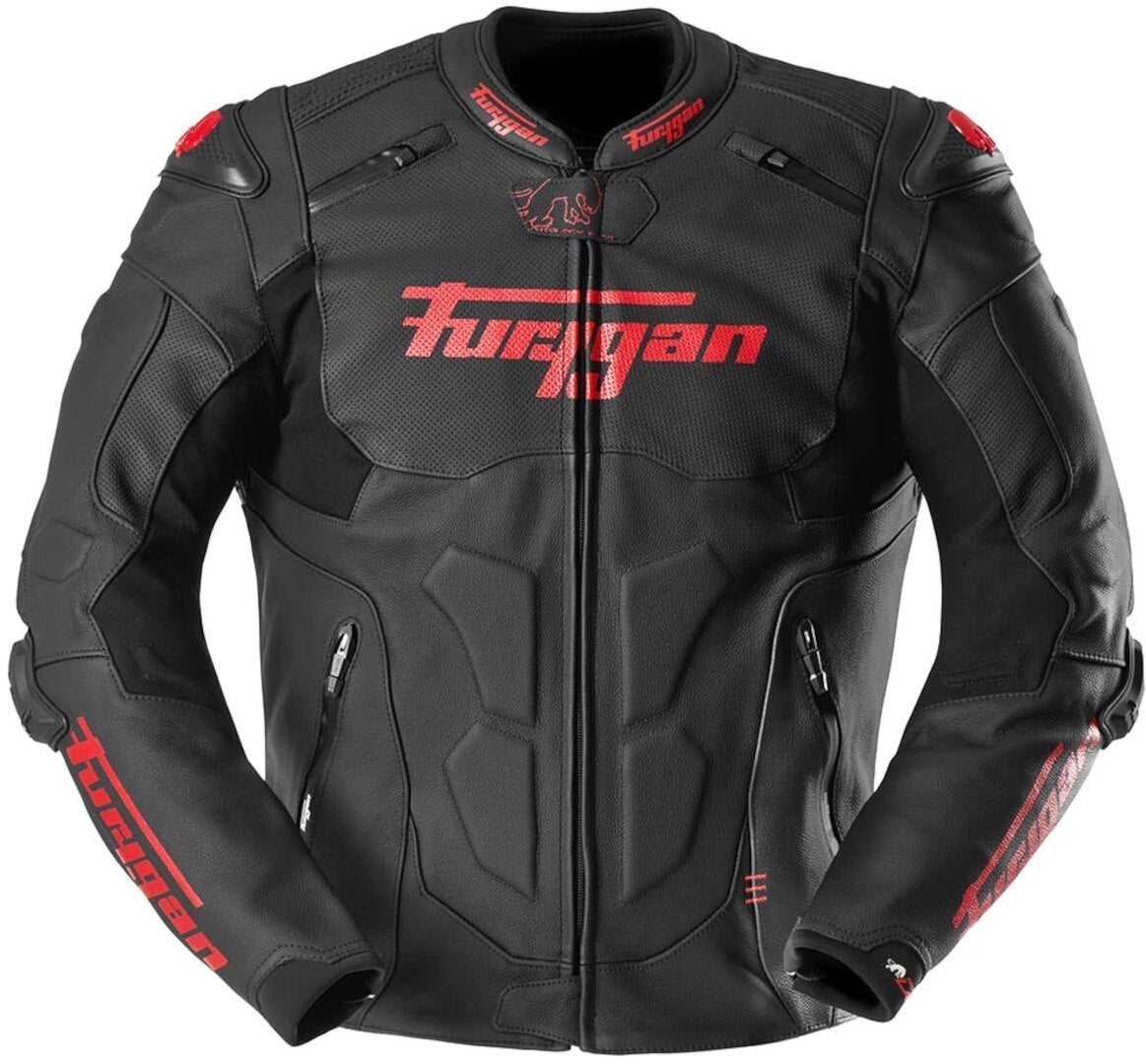 Furygan Raptor Evo 3 Chaqueta de cuero para moto negro/rojo L Figura 1