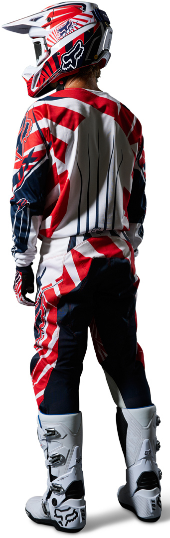 FOX 180 Goat Motorcross jersey Donkerblauw/rood M Figuur 4