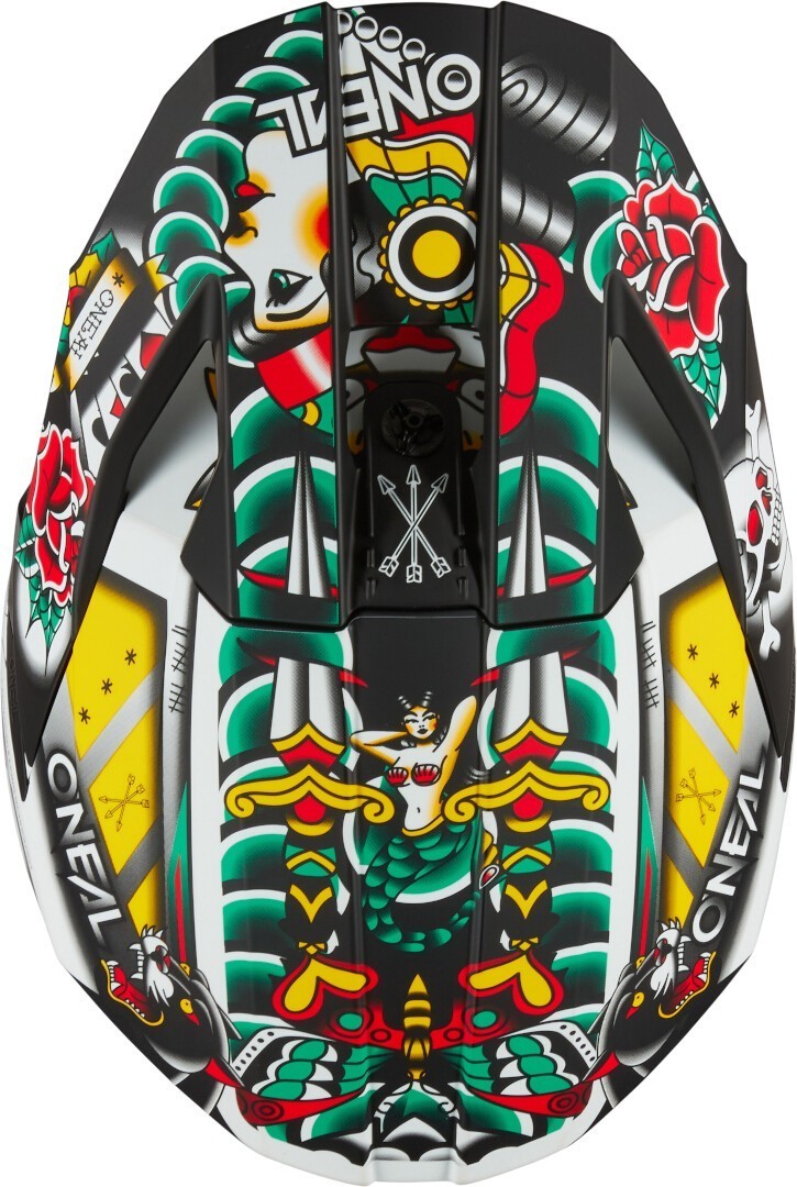 Oneal 3SRS Inked Casco da motocross Multicolore S Figura 7