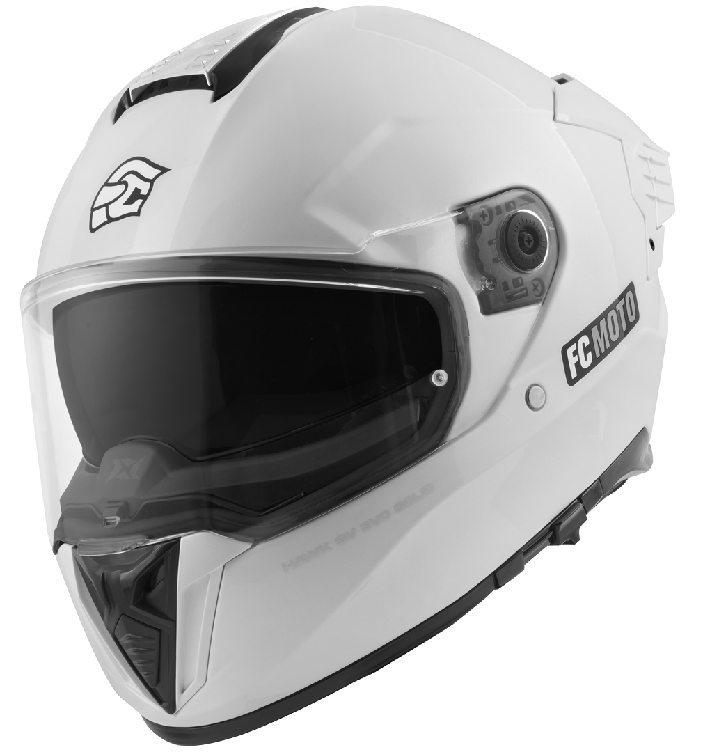FC-Moto Hawk EVO Solid 헬멧 화이트 메탈릭 M 그림 2