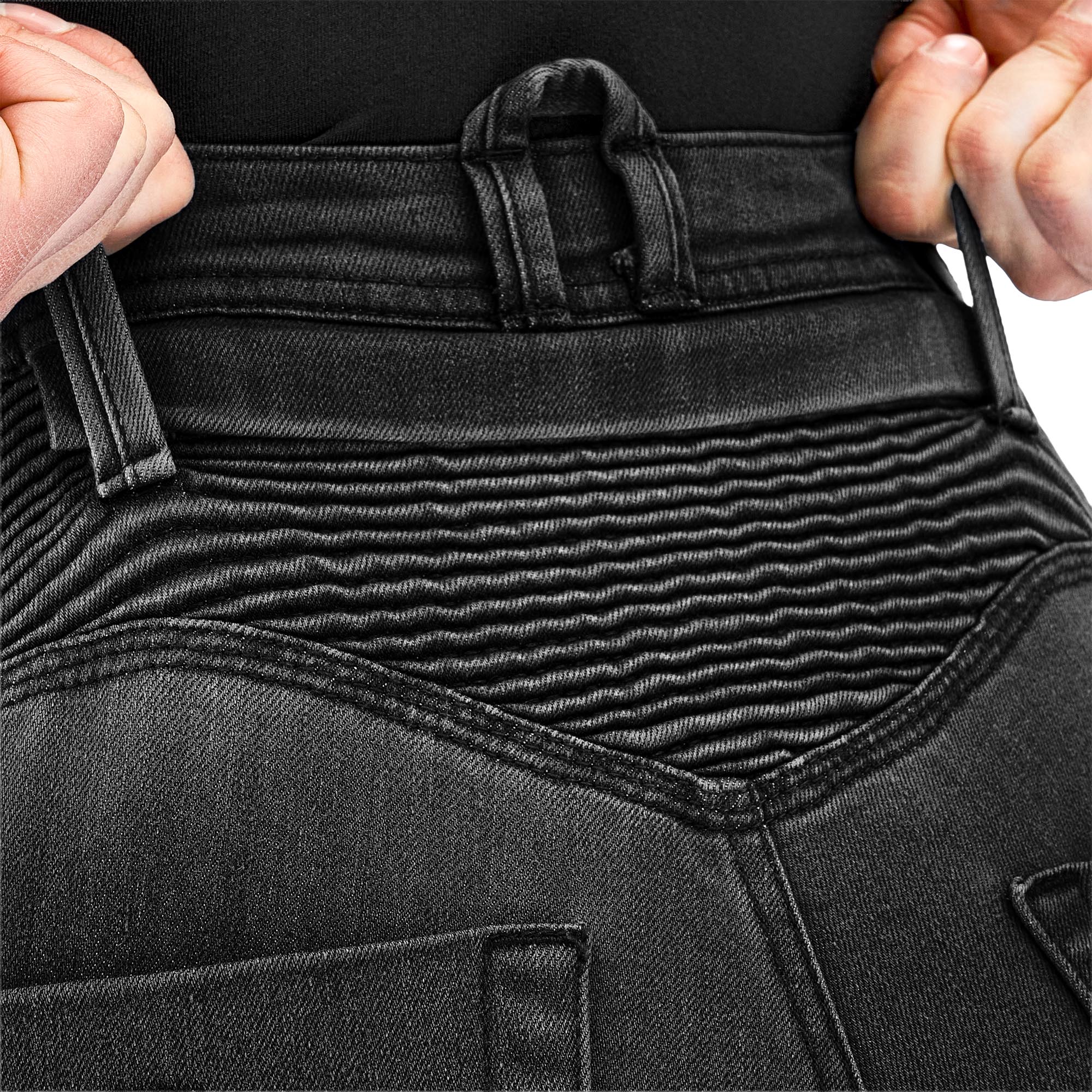SHIMA Zenith Dame-motorsykkeljeans Svart 28/32 Figur 10