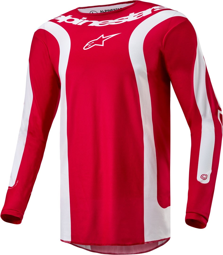Alpinestars Fluid Lurv Camisola de Motocross vermelho/branco M Figura 1
