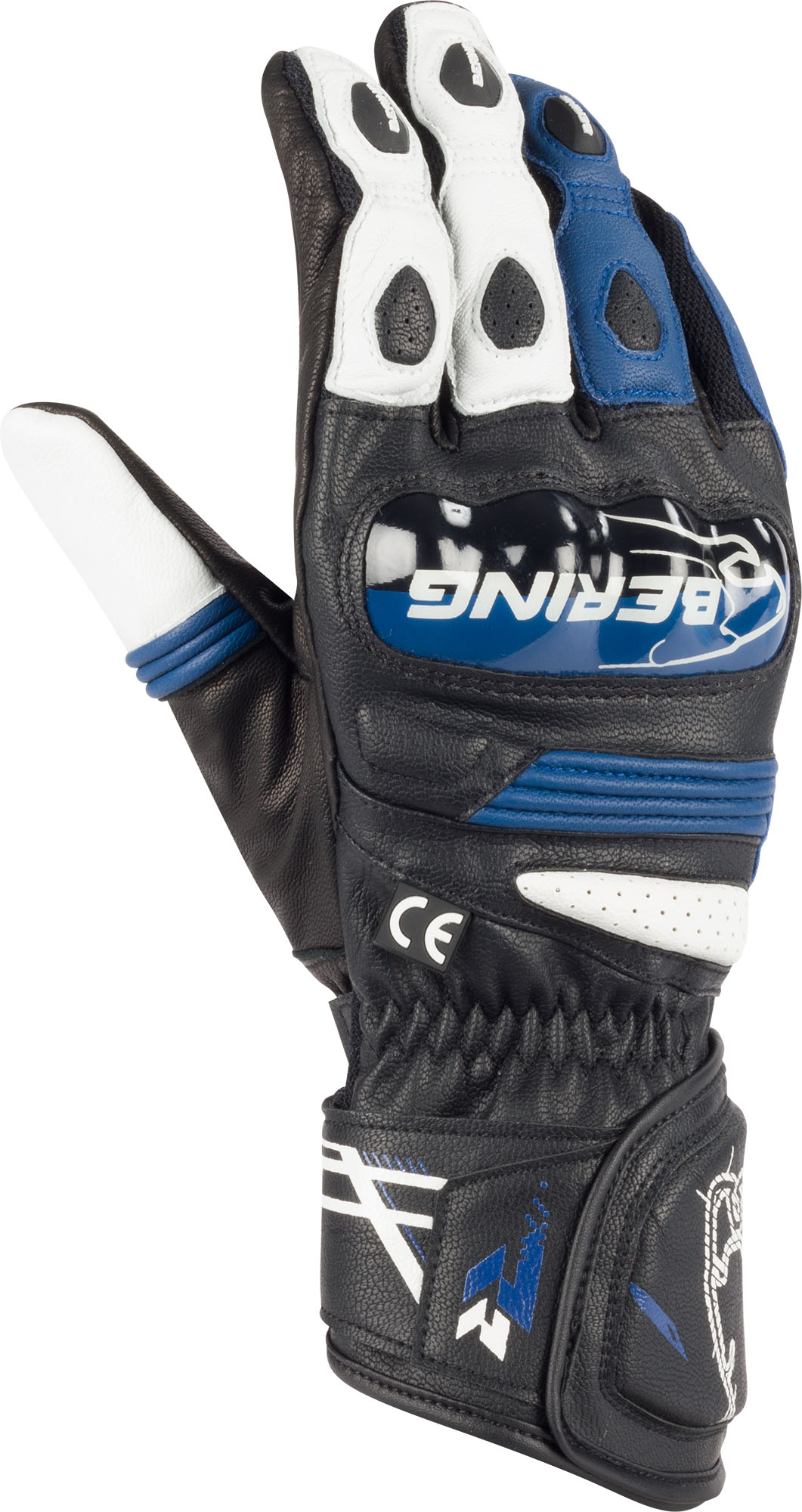 Bering Snap Motorcycle Gloves black/blue/white M Figure 1