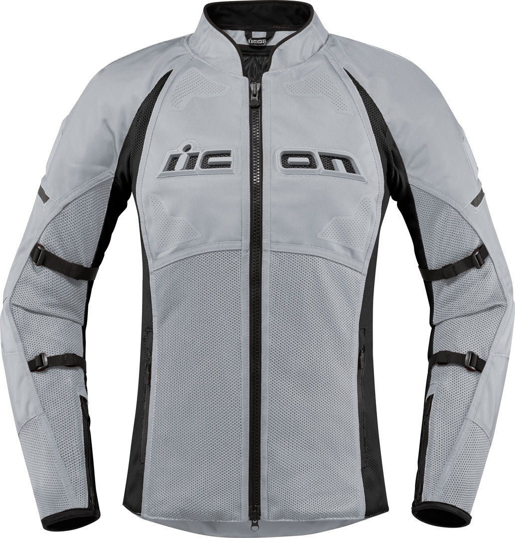 Icon Contra 2 Ladies Motorcycle Textile Jacket grey S Figure 1
