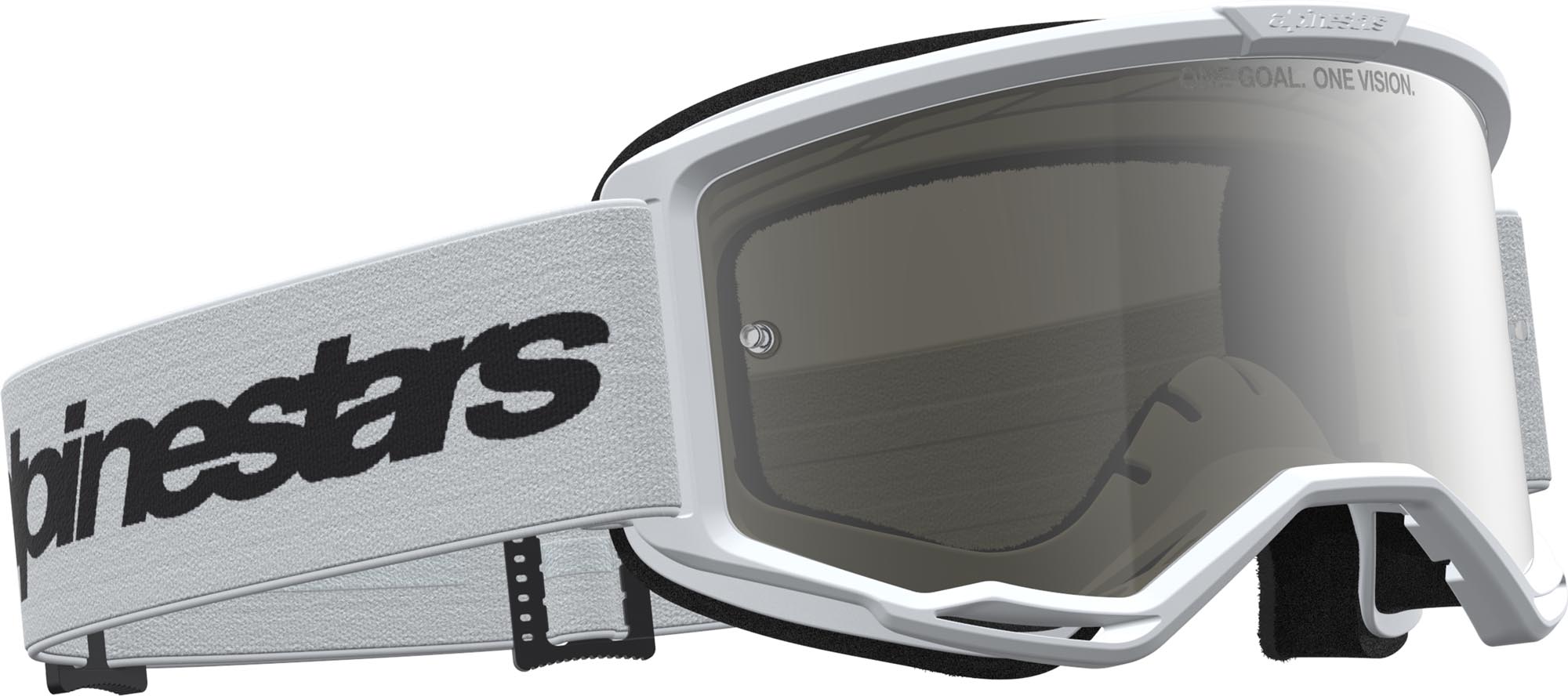 Alpinestars Vision 3 Wordmark Mirror Motokrosové brýle bílá/černá Obrázek 3
