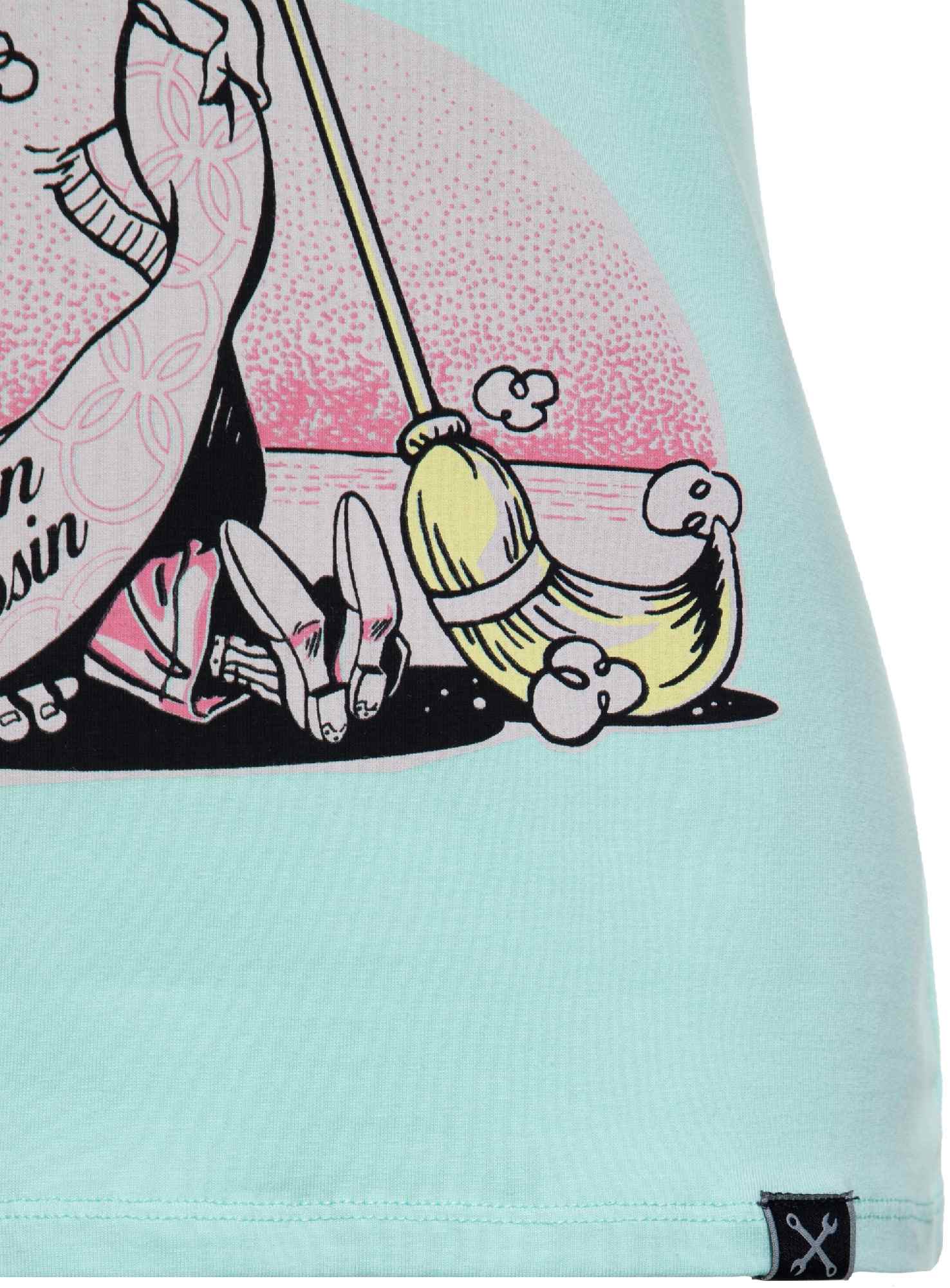 Queen Kerosin Sweep It Under The Carpet T-shirt das senhoras turquesa M Figura 4