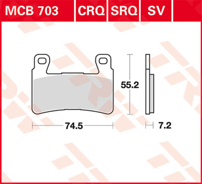 TRW Lucas Bremsbelag MCB703 Figur 1