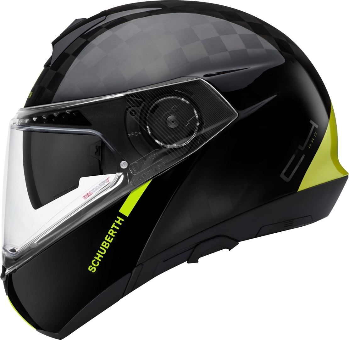 Schuberth C4 Pro Carbon Fusion Hjelm sort/gul M (57) Figur 2