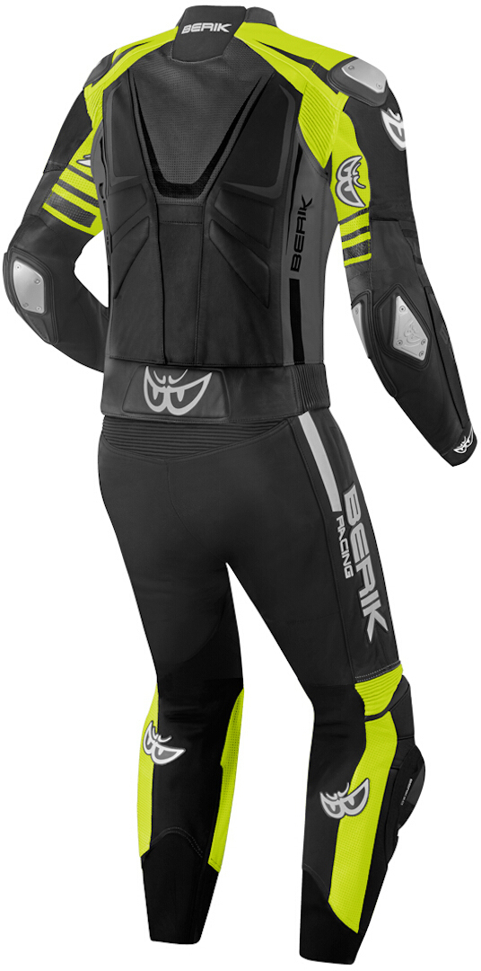 Berik XR-Ace Two Piece Motorcycle Leather Suit black/grey/yellow 52 Figure 2